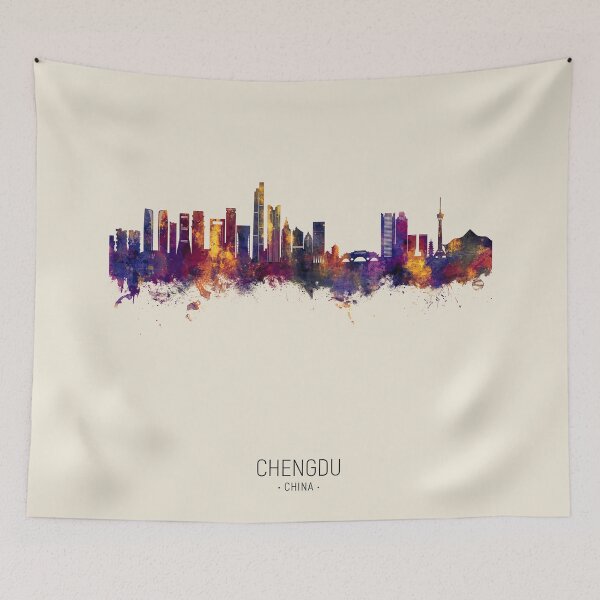 Item preview, Chengdu China Skyline designed and sold by ArtPrints.