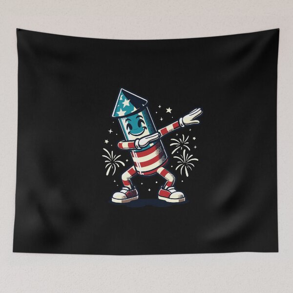 Item preview, Vintage Fireworks Mascot Patriotic 4th of July designed and sold by LuminOrb.