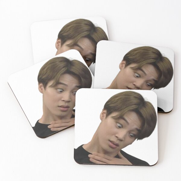 Item preview, BTS Jimin Shocked face MeMe designed and sold by Asiantrendzz.