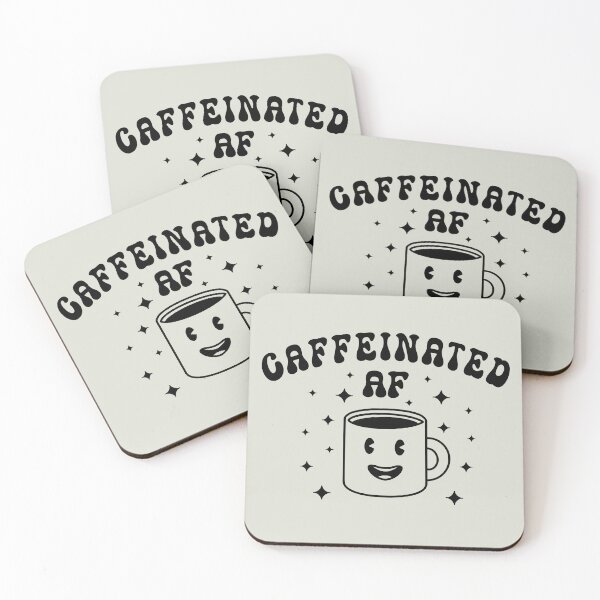 Item preview, Caffeinated AF Retro Coffee Mug  designed and sold by Milasneeze.