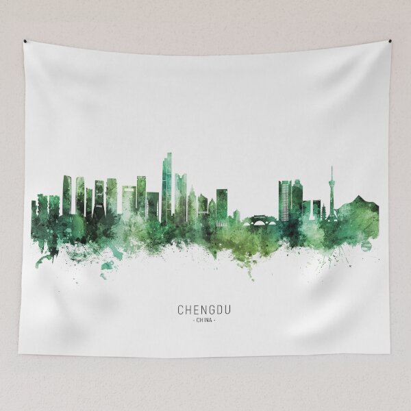 Item preview, Chengdu China Skyline designed and sold by ArtPrints.