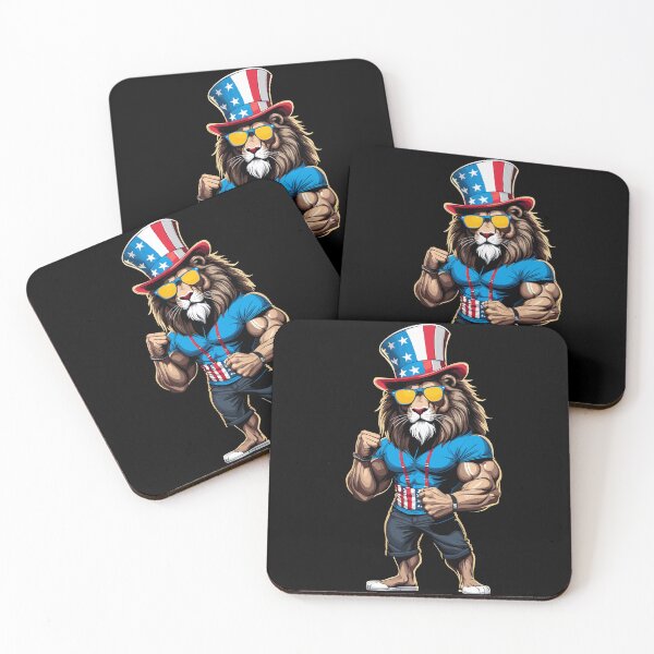 Item preview, Patriotic Lion 4th Of July Independence Muscles designed and sold by LuminOrb.