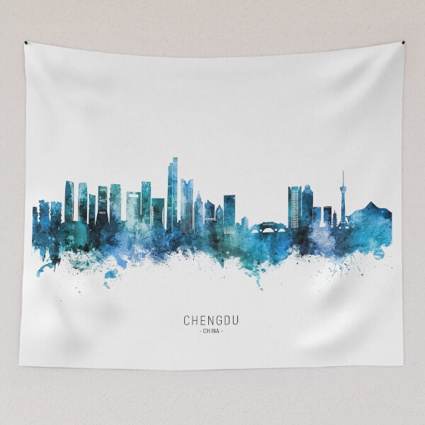 Item preview, Chengdu China Skyline designed and sold by ArtPrints.
