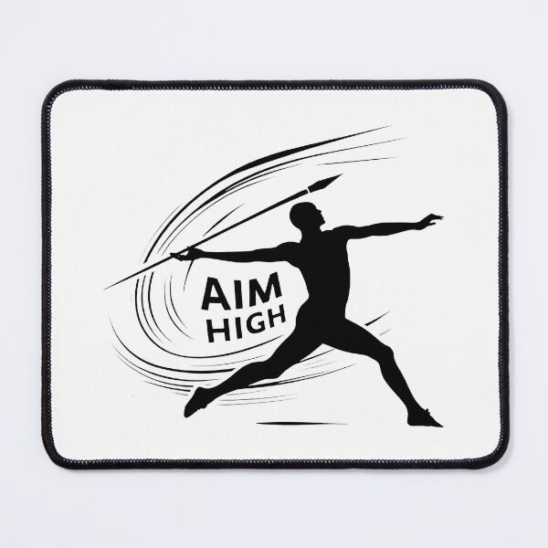 Item preview, Black and White Javelin Thrower: Aim High for Olympic Glory designed and sold by SplashTastic.