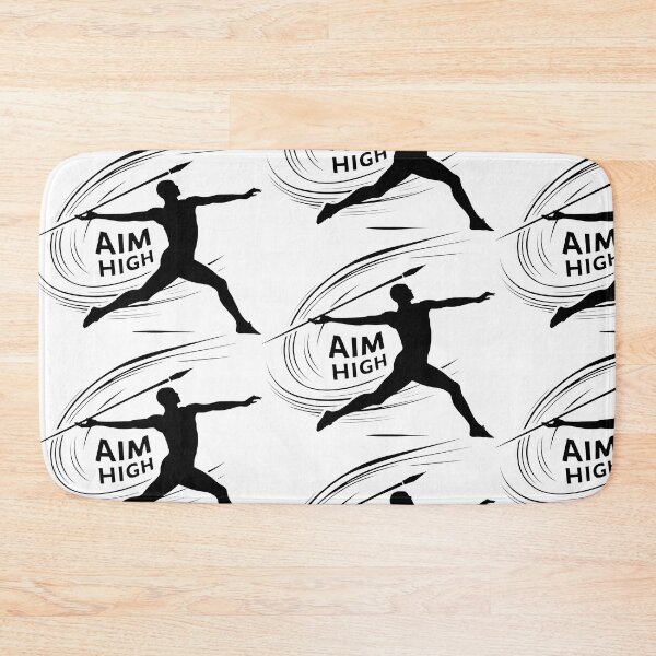 Item preview, Black and White Javelin Thrower: Aim High for Olympic Glory designed and sold by SplashTastic.