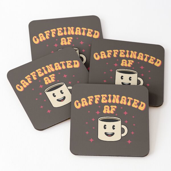 Item preview, Caffeinated AF Vintage Coffee Mug  designed and sold by Milasneeze.