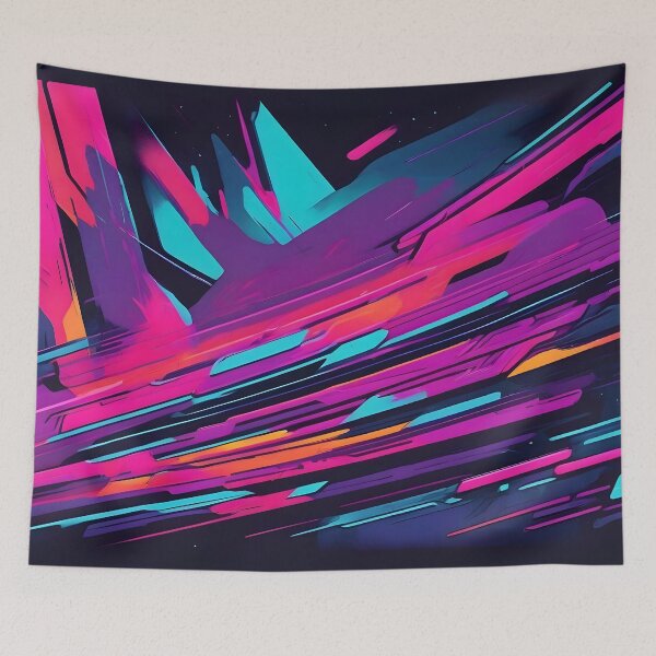 Item preview, Retro Synthwave Abstract Art designed and sold by papi1998.
