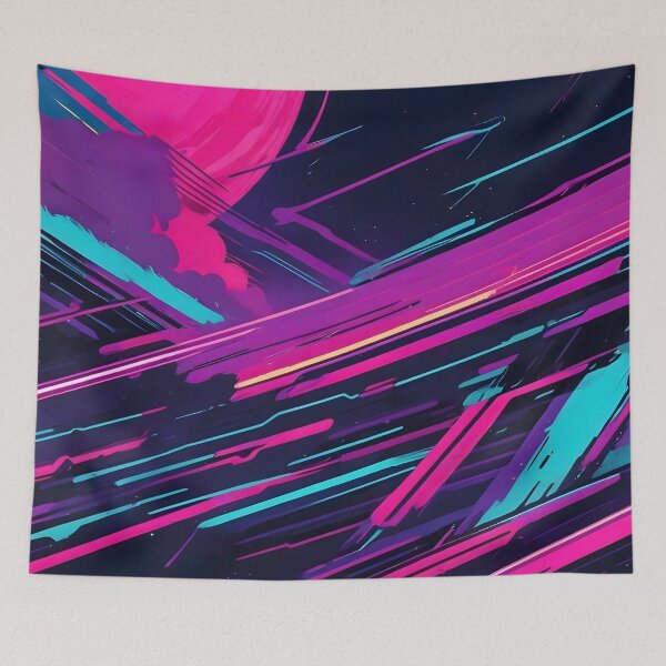 Item preview, Retro Synthwave Abstract Art designed and sold by papi1998.