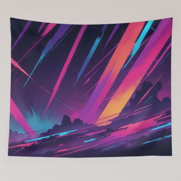 Item preview, Retro Synthwave Abstract Art designed and sold by papi1998.
