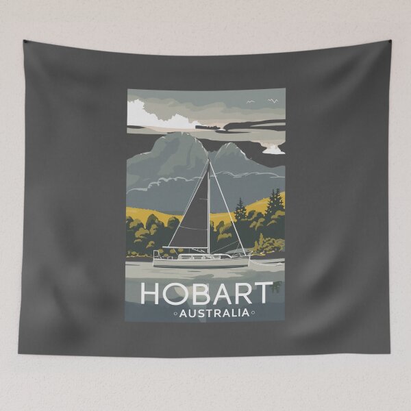 Item preview, A Vintage Travel Art of Hobart - Australia  designed and sold by GoodOldVintage.