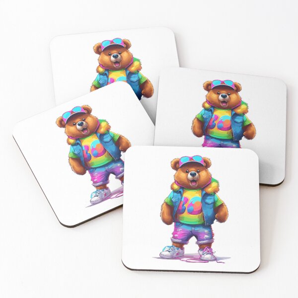 Item preview, Funky "Groovy Bear Cartoon" Design - Spread the Vibes designed and sold by InwzaDesign.