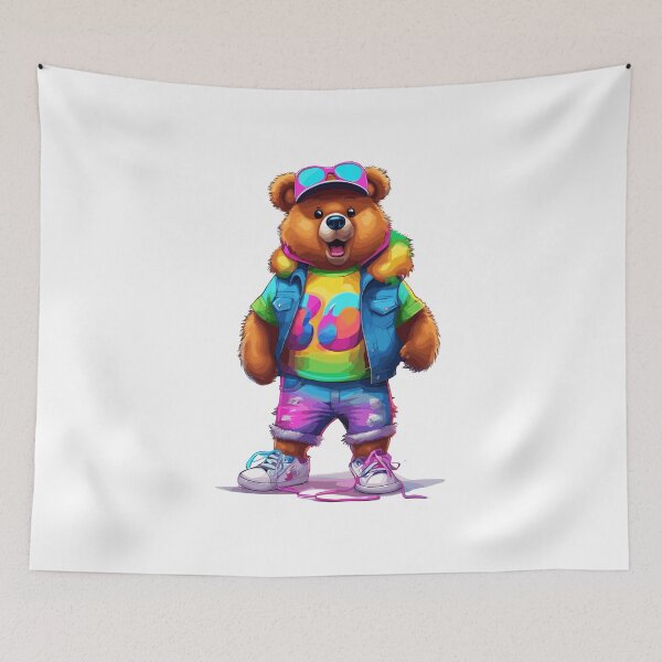 Item preview, Funky "Groovy Bear Cartoon" Design - Spread the Vibes designed and sold by InwzaDesign.