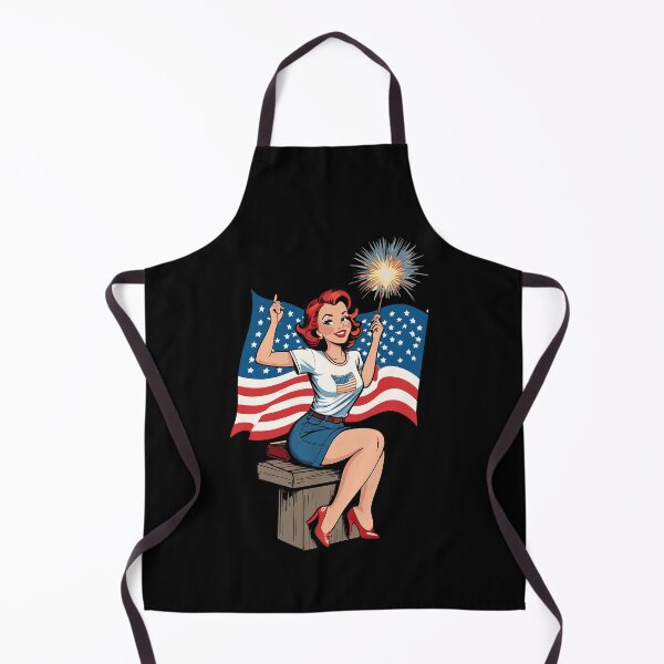 Item preview, Vintage PinUp Girl Retro Art Fireworks Lover designed and sold by LuminOrb.
