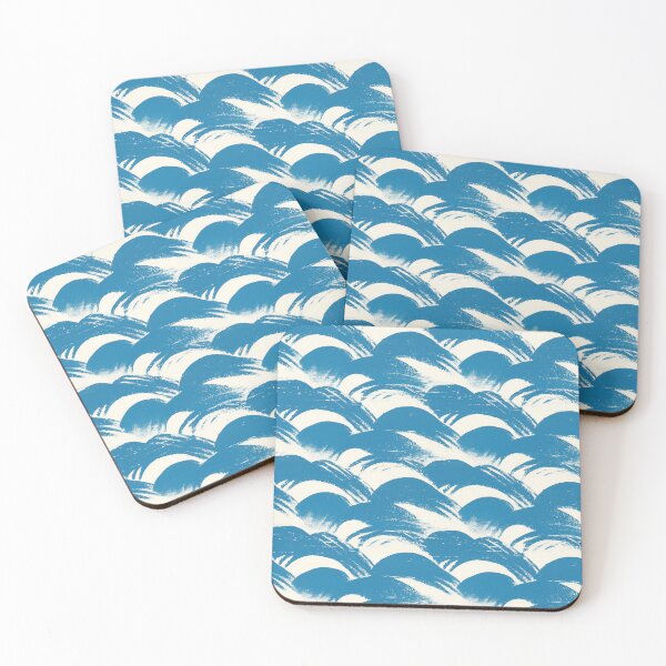 Item preview, Japanese Waves Blue Pattern designed and sold by trajeado14.