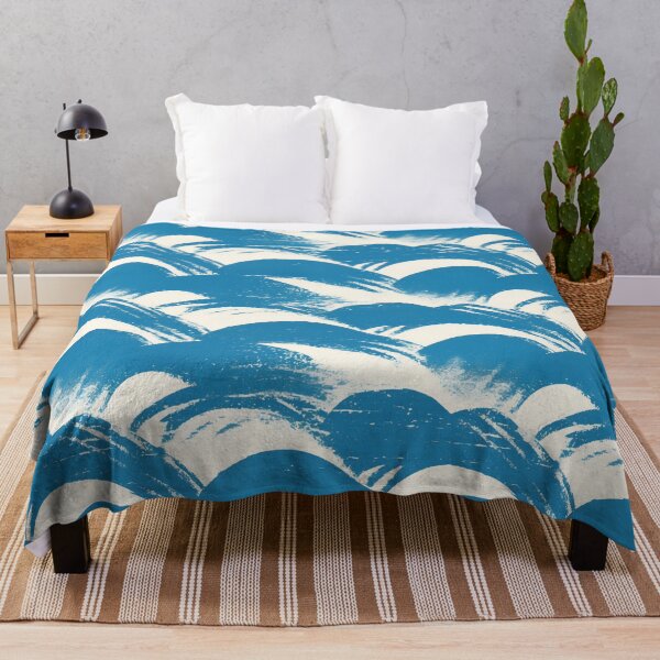 Item preview, Japanese Waves Blue Pattern designed and sold by trajeado14.