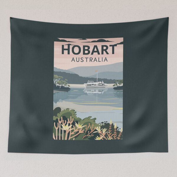 Item preview, A Vintage Travel Art of Hobart - Australia  designed and sold by GoodOldVintage.