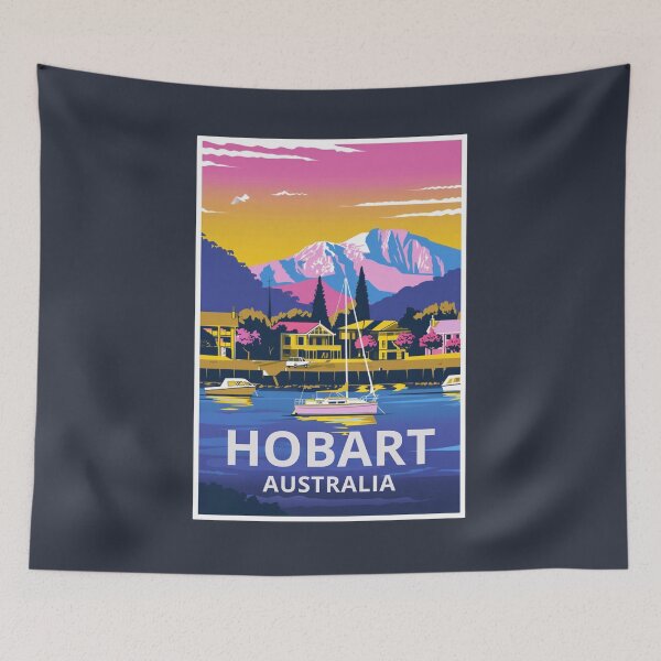 Item preview, A Vintage Travel Art of Hobart - Australia  designed and sold by GoodOldVintage.