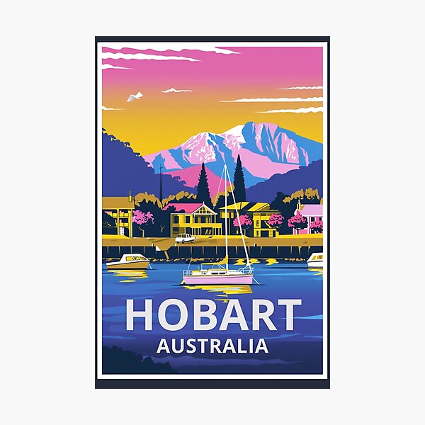 Item preview, A Vintage Travel Art of Hobart - Australia  designed and sold by GoodOldVintage.