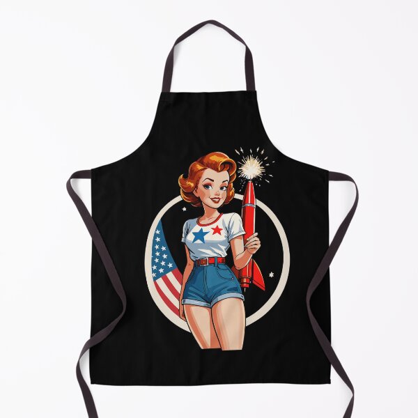 Item preview, Vintage PinUp Girl Retro Art Funny Fireworks designed and sold by LuminOrb.