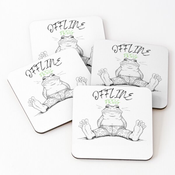Item preview, OFFLINE BUSY FROG: Embrace the Digital Detox with a Quirky Twist designed and sold by Colorful-Garden.