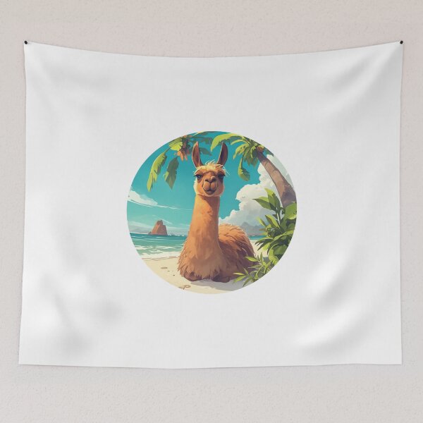 Item preview, Lama at a beach // Cool Lama // Cool Animal // Beach // Chill out // Llama designed and sold by SMARTKIT  DESIGNAGENCY.