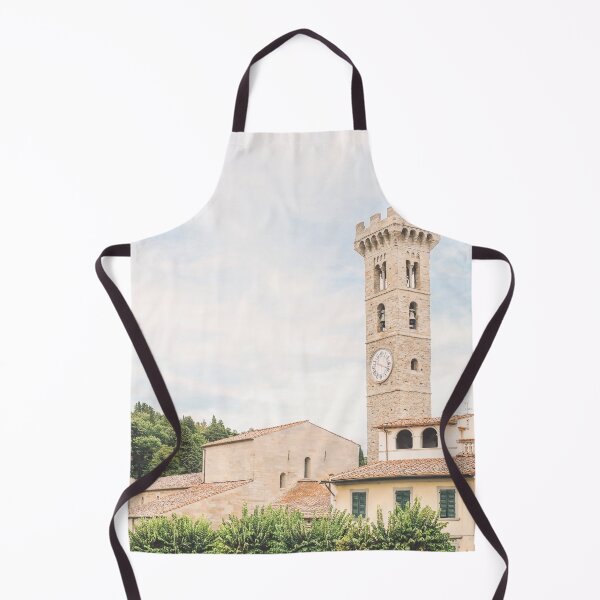 Item preview, Florence, Italy I Medieval architecture tower in a pastel summer italian country village in Tuscany in Fiesole among the mountains, olive groves and cypress trees to experience la dolce vita designed and sold by Julie Travel Photography.