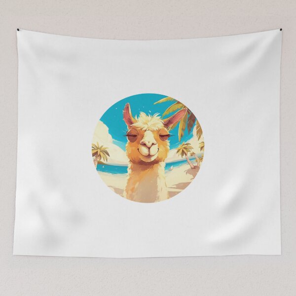 Item preview, Lama at a beach // Cool Lama // Cool Animal // Beach // Chill out // Llama designed and sold by SMARTKIT  DESIGNAGENCY.