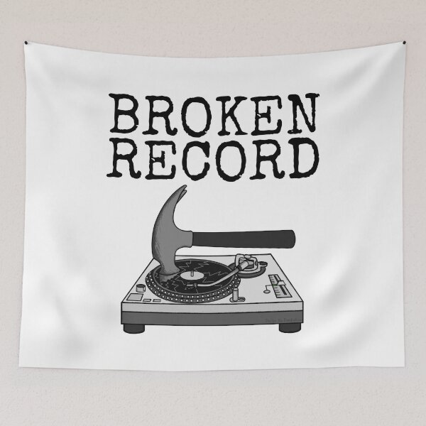 Item preview, Broken Record, DJ Music Producer Musician Sarcasm Funny designed and sold by doodlerob.