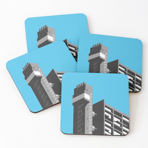 Item preview, Trellick Tower Isometric Minimal Cyan designed and sold by VoodooCircus.