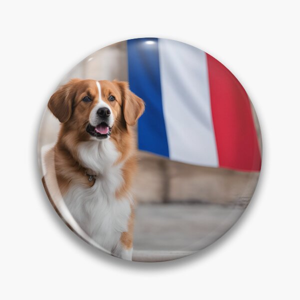 Item preview, Dog with French flag designed and sold by jonicmarko.