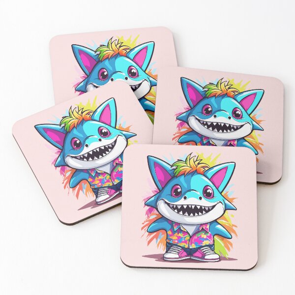 Item preview, Retro "80s Cartoon Shark" Design - Dive into Nostalgia designed and sold by InwzaDesign.