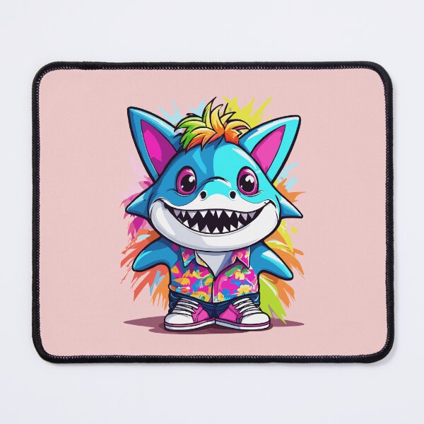 Item preview, Retro "80s Cartoon Shark" Design - Dive into Nostalgia designed and sold by InwzaDesign.