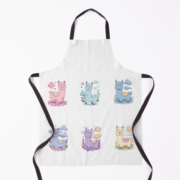Item preview, sweet llamas in pastel colors | Cute llamas designed and sold by UniqueCharms.