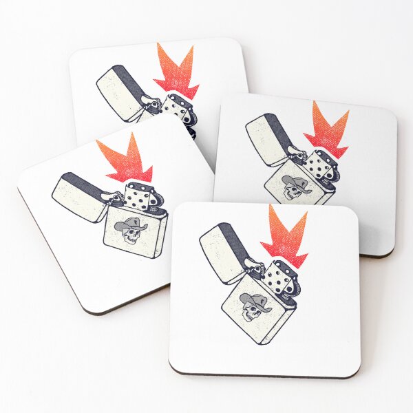 Item preview, Zippo lighter cowboy skeleton with flame designed and sold by AmerMichel.