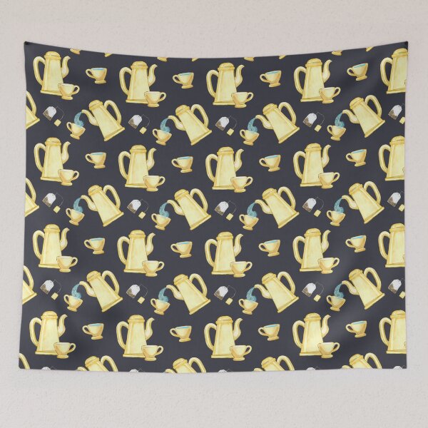 Item preview, Yellow Teapot with cups designed and sold by mariapirogova.