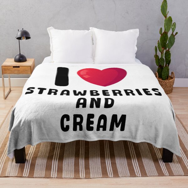 Item preview, I Love Strawberries And Cream designed and sold by Angry Swan Designs.