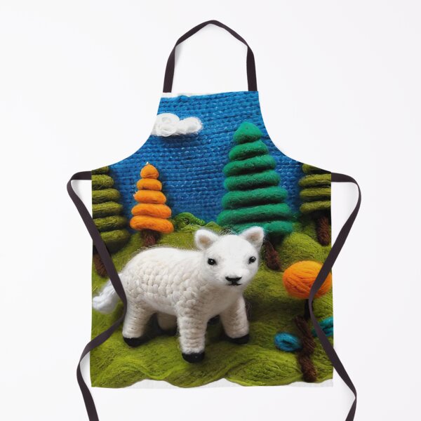 Item preview, Textile Meadow Artwork with Sheep designed and sold by merve02shop.