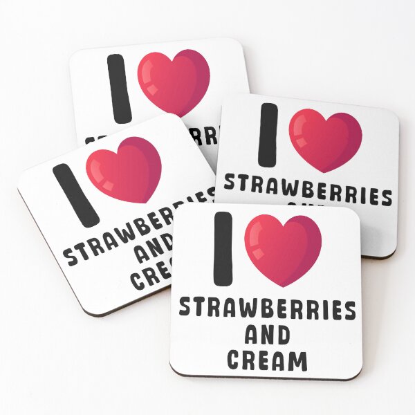 Item preview, I Love Strawberries And Cream designed and sold by Angry Swan Designs.
