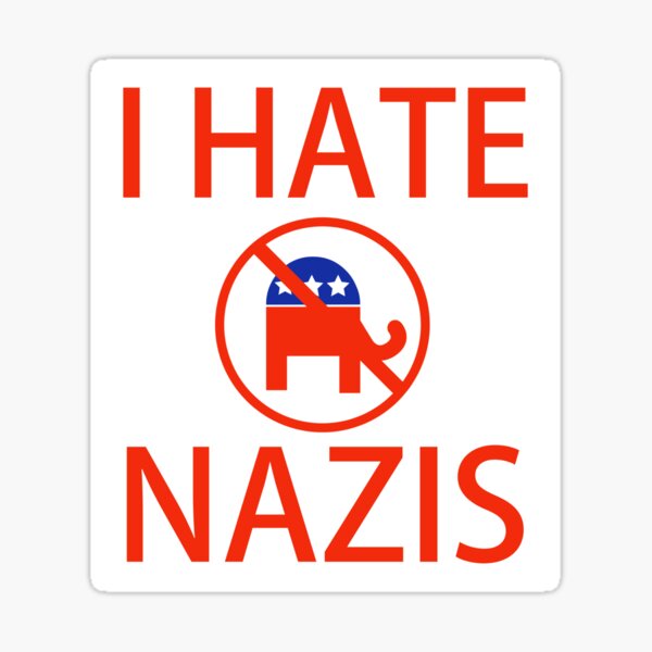Vista previa del artículo con la obra «Odio el diseño de los republicanos nazis anti MAGA. », diseñado y vendido por Rachel the Artist .