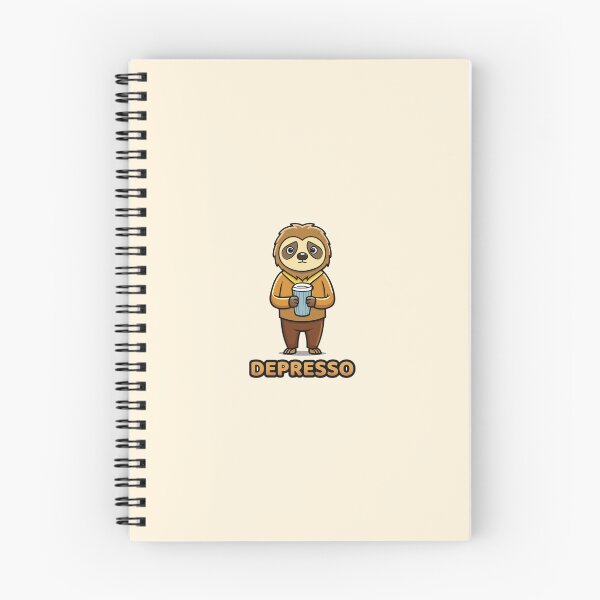 Item preview, Depresso - Cute Sad Sleepy Sloth Holding an Espresso Coffee Cup designed and sold by Lovekica.