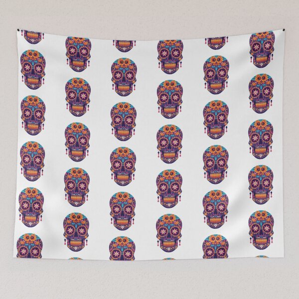 Item preview, Dia de los Muertos Sugar skull designed and sold by Coastal Garden Design Studio.