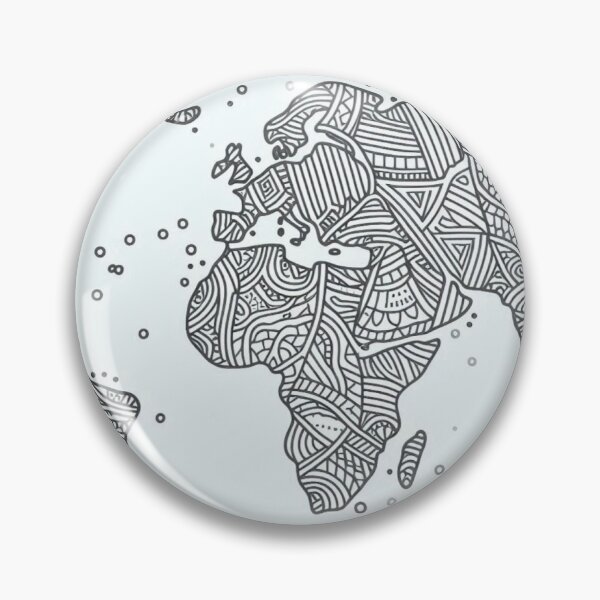 Item preview, Map of the Continents with a Tribal Pattern. designed and sold by SerenPrintables.