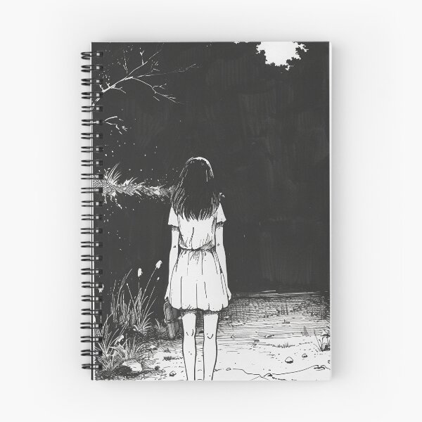 Item preview, into the void - black and white horror manga anime girl designed and sold by ForsakenFrames.
