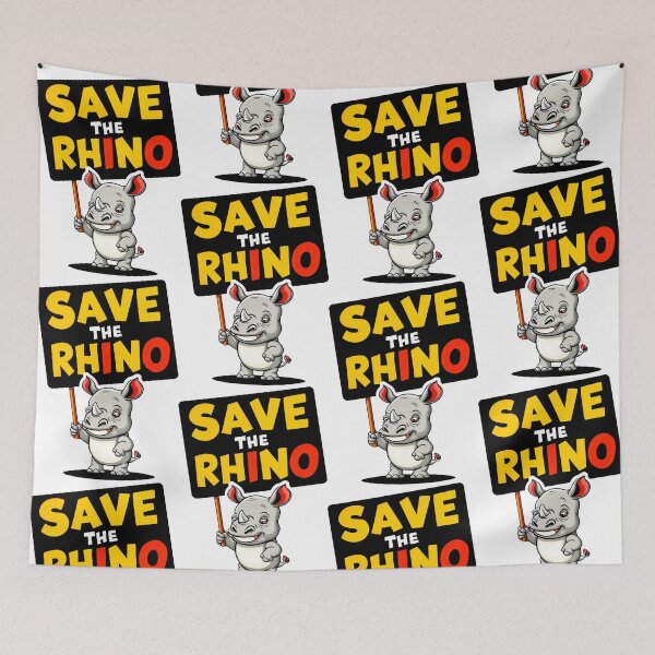 Item preview, SAVE THE RHINO: Stand Up for Endangered Species designed and sold by SplashTastic.