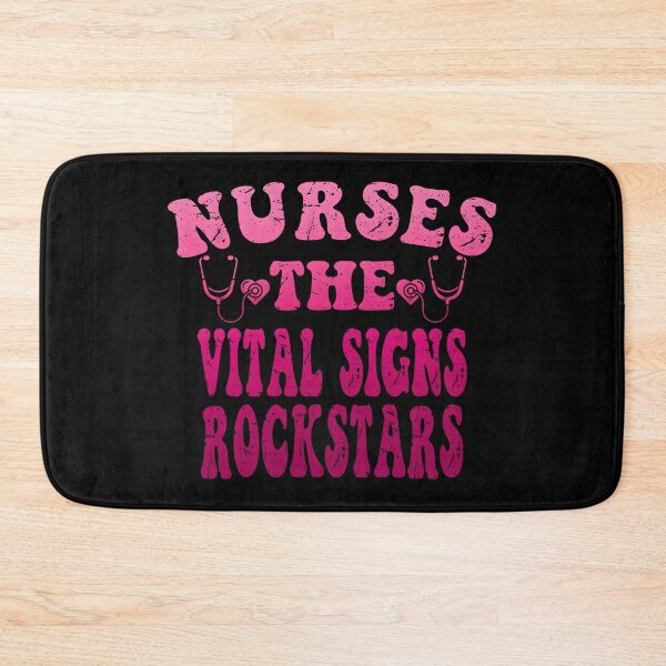 Item preview, Funny Nurse quote- Nurses: The Vital Signs Rockstars - Pink nursing joke pun designed and sold by Unitepeople.