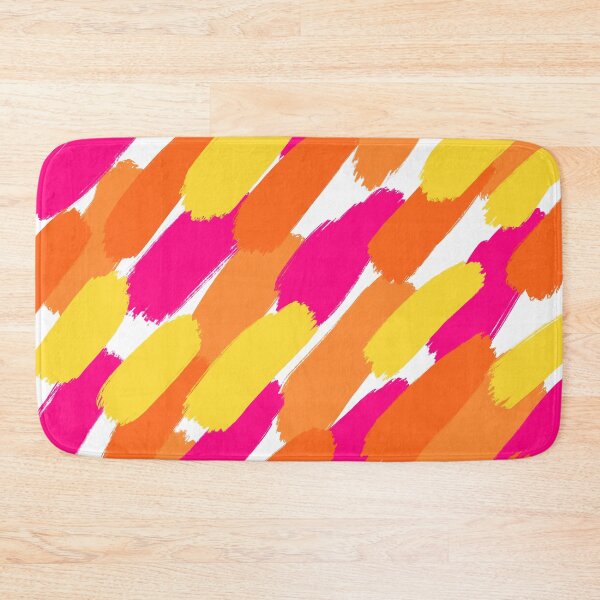 Item preview, Pink, Orange and Yellow Paint Brush Stroke Style Diagonal Abstract designed and sold by OneThreeSix.