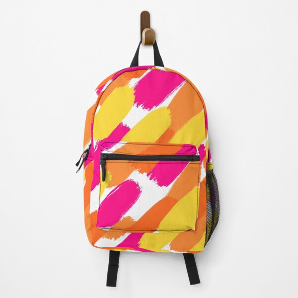 Item preview, Pink, Orange and Yellow Paint Brush Stroke Style Diagonal Abstract designed and sold by OneThreeSix.