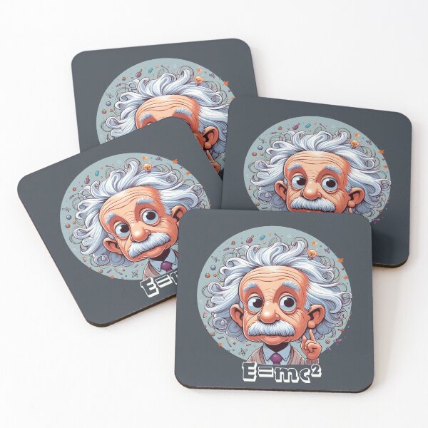 Item preview,  Albert Einstein Portrait (Blue Background) designed and sold by MusesWhispers.