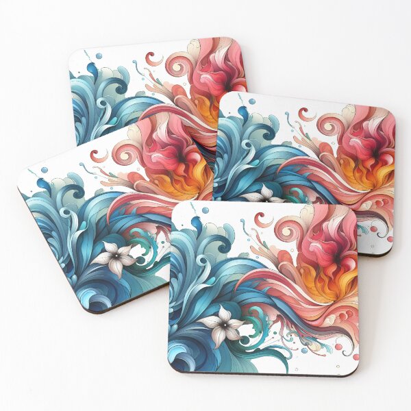 Item preview, Fiery Chill: Abstract Hot and Cold Background designed and sold by daruneenok.
