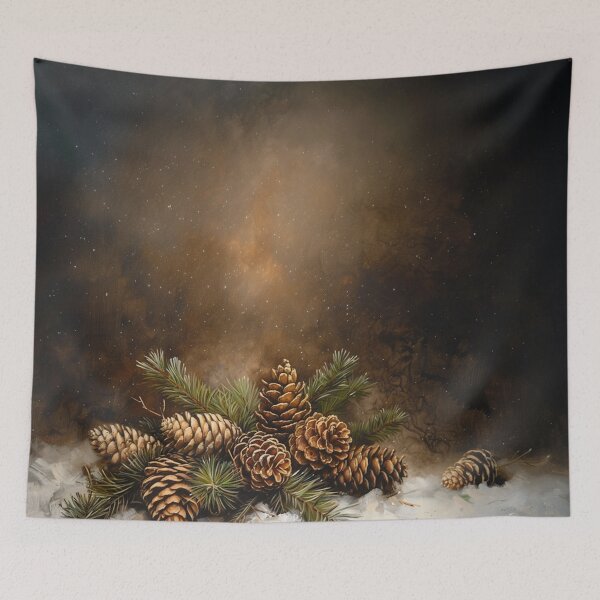 Item preview, Christmas Pine Cones On Snow designed and sold by OLAIZA.